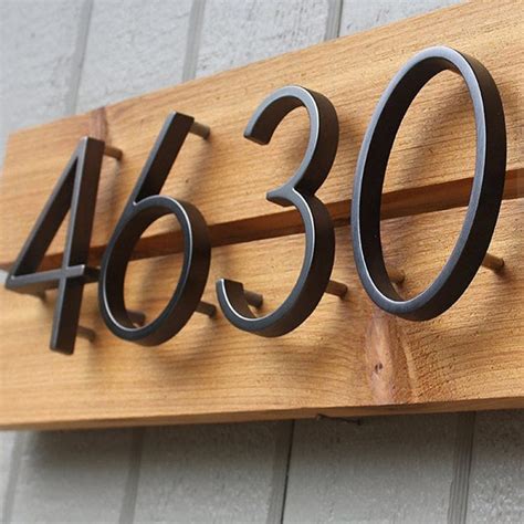 floating house numbers for exterior